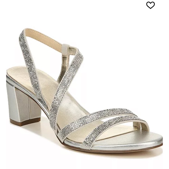 Elegant Silver Strappy Sandals - Picture 1 of 5
